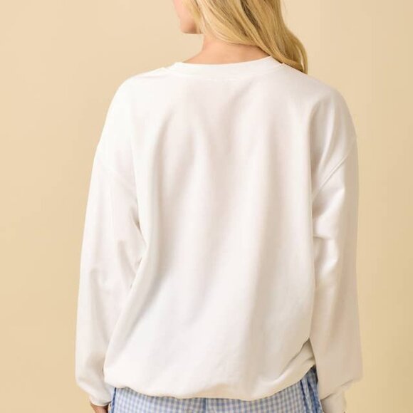 Women's Pumpkin Patchwork Sweatshirt Top Mainstrip Size Medium - Picture 5 of 5